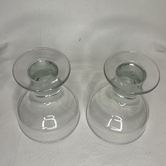 Dessert  Cups 12 Oz Clear Glass Serving Dishes Set Of 2 Ice Cream Fruit Pudding - Picture 3 of 4